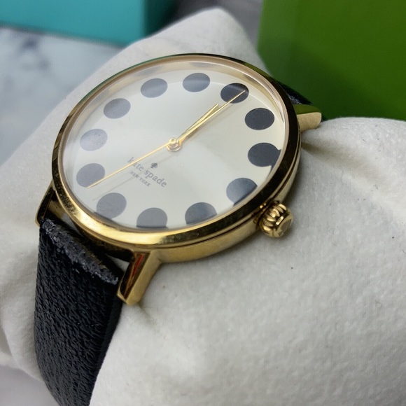 🆕 NWOB Kate Spade Black Genuine Leather Watch - Picture 6 of 9